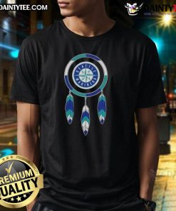 Awesome Native American Indians X Seattle Mariners Baseball T-Shirt featuring vibrant graphics and a unique design.
