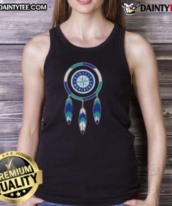 Alt Text: Awesome Native American Indians X Seattle Mariners baseball tank top featuring vibrant graphics and a stylish design.