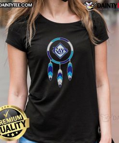 Awesome Native American Indians X Tampa Bay Rays baseball ladies tee featuring vibrant colors and stylish design.