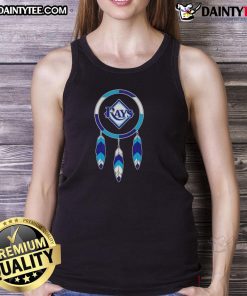 Awesome Native American Indians X Tampa Bay Rays baseball tank top showcasing unique design and vibrant colors.