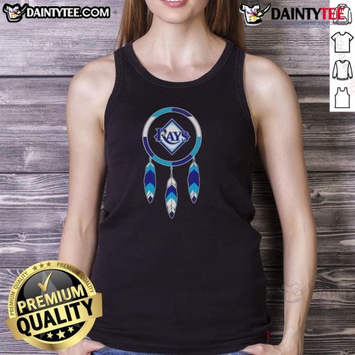 Awesome Native American Indians X Tampa Bay Rays baseball tank top showcasing unique design and vibrant colors.