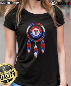 Awesome Native American Indians X Texas Rangers baseball ladies tee featuring vibrant graphics and a stylish fit.