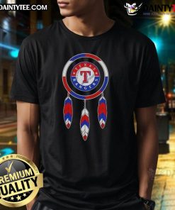 Awesome Native American Indians X Texas Rangers Baseball T-Shirt featuring vibrant graphics and a comfortable fit.
