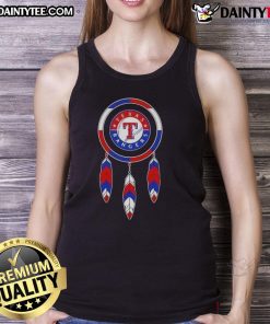 Awesome Native American Indians X Texas Rangers baseball tank top featuring vibrant graphics and a stylish design.