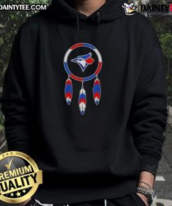 Awesome Native American Indians X Toronto Blue Jays baseball hoodie featuring vibrant colors and stylish design.