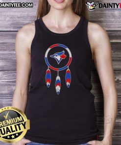 Awesome Native American Indians X Toronto Blue Jays baseball tank top featuring vibrant graphics and stylish design.