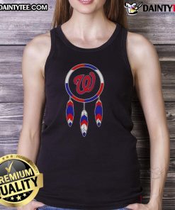 Awesome Native American Indians X Washington Nationals baseball tank top featuring vibrant graphics and a trendy design.