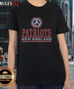 Awesome New England Patriots Crest Ladies Tee featuring the team logo on a stylish womens shirt.