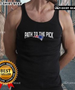 Awesome New England Patriots path to the pick tank top featuring team colors and logo, perfect for Patriots fans.
