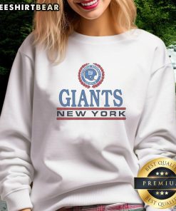 Alt Text: Awesome New York Giants Crest Sweatshirt featuring bold team logo and comfortable design for fans.
