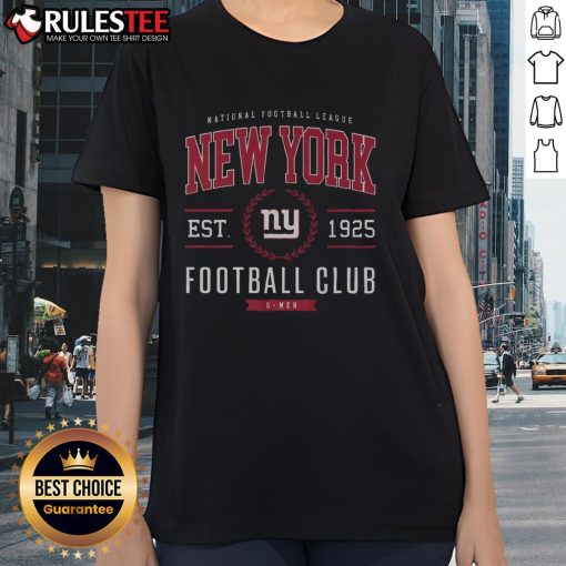 Awesome New York Giants Football Club ladies tee featuring team colors and logo, perfect for fans and game day.