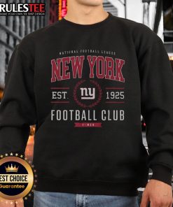 Awesome New York Giants football club sweatshirt in blue with logo, perfect for fans and game day wear.