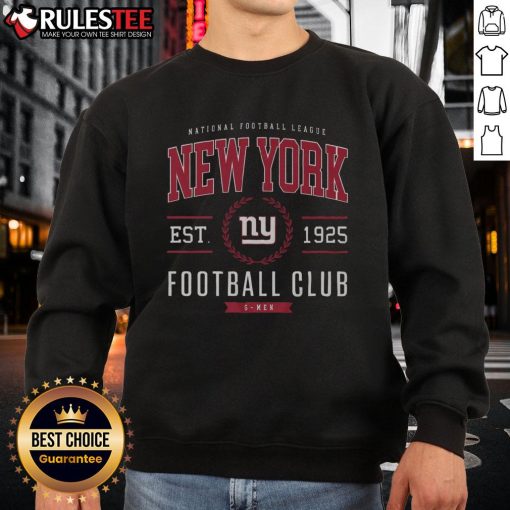 Awesome New York Giants football club sweatshirt in blue with logo, perfect for fans and game day wear.