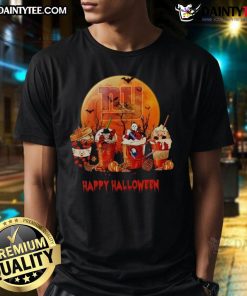 Awesome New York Giants Happy Halloween Coffee T-Shirt featuring spooky graphics and team colors for fans.