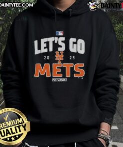 Awesome New York Mets Baseball 2025 Postseason hoodie featuring team colors and logo, perfect for fans to support the team.