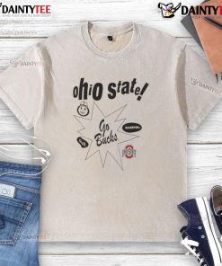 Awesome Ohio State Buckeyes Football Go Bucks washed t-shirt featuring bold team graphics and a comfortable fit.