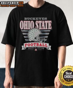 Awesome Ohio State Buckeyes Stripe Splash T-Shirt featuring vibrant stripes and team logo for fans and supporters.