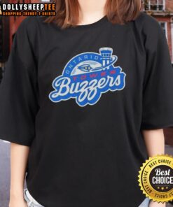 Awesome Ontario Tower Buzzers Logo 2025 on a stylish ladies tee, perfect for fans and casual wear.