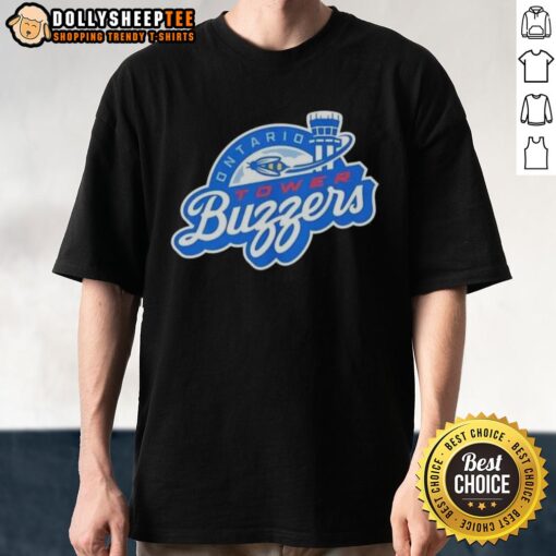 Awesome Ontario Tower Buzzers Logo 2025 T-Shirt featuring bold graphics and vibrant colors, perfect for fans and collectors.