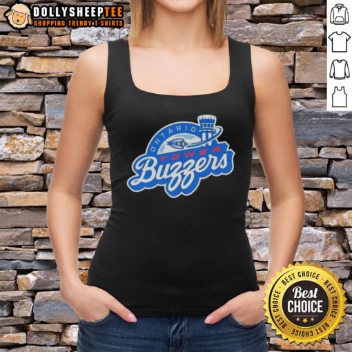 Alt Text: Awesome Ontario Tower Buzzers logo on a stylish 2025 tank top, perfect for fans and summer wear.
