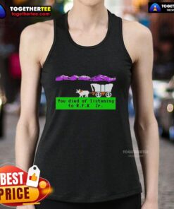 Awesome Oregon Trail You Died of Listening to RFK Jr. Pixel Tank Top featuring a retro design and vibrant colors.