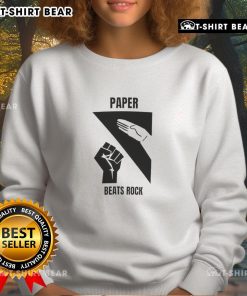 Awesome Paper Beats Rock Sweatshirt featuring a fun graphic design, perfect for casual wear and fans of quirky fashion.