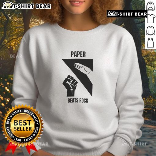 Awesome Paper Beats Rock Sweatshirt featuring a fun graphic design, perfect for casual wear and fans of quirky fashion.