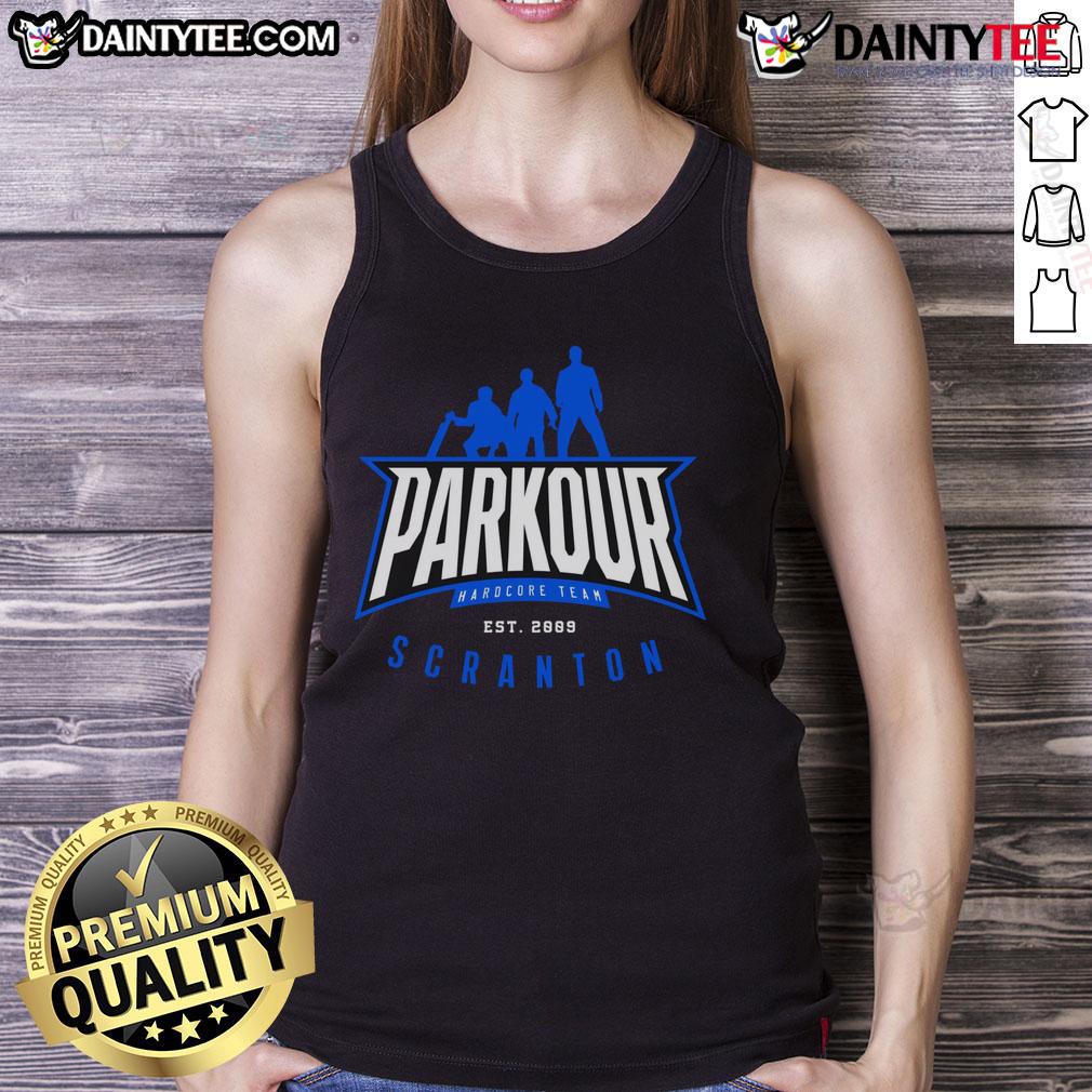 Awesome Parkour Hardcore Team Est 2009 Scranton Tank Top Awesome Parkour Hardcore Team tank top from 2009, featuring a bold design, perfect for parkour enthusiasts in Scranton.