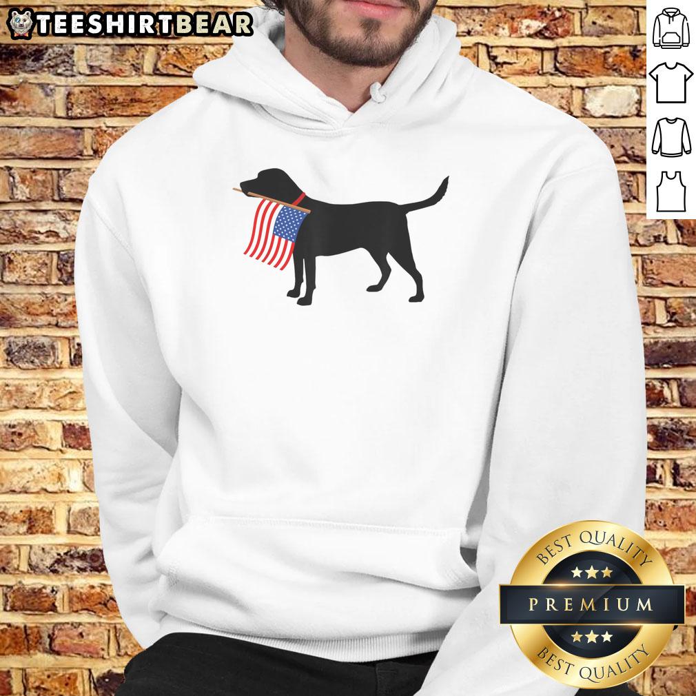 Awesome Patriotic Dog American Flag Usa Fourth Of July Pet Lovers Hoodie Patriotic dog wearing an American flag hoodie for Fourth of July, perfect for pet lovers celebrating USA.