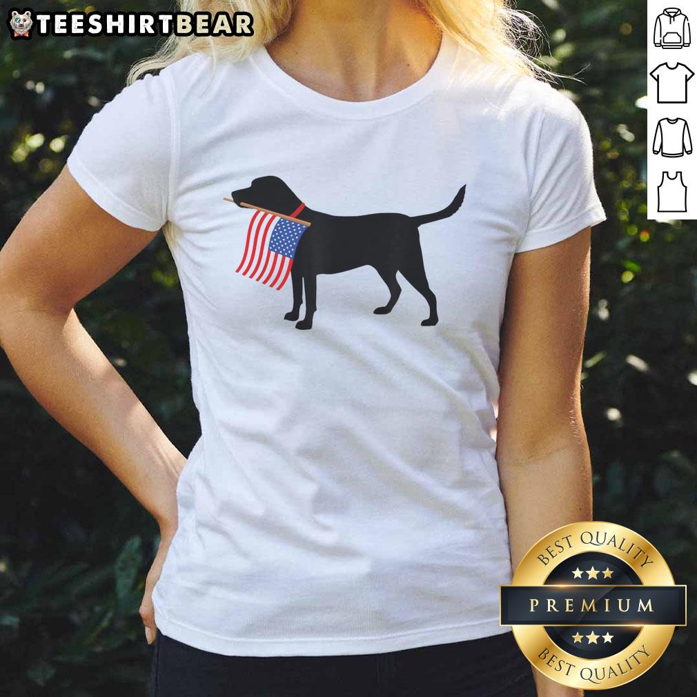 Awesome Patriotic Dog American Flag Usa Fourth Of July Pet Lovers Ladies Tee Patriotic dog wearing American flag tee for Fourth of July, perfect for pet lovers celebrating USA independence.