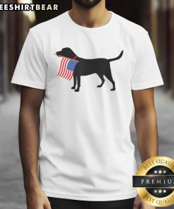 Awesome patriotic dog t-shirt featuring the American flag for Fourth of July pet lovers, perfect for celebrating USA pride.