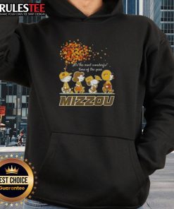 Cozy Mizzou Tigers hoodie featuring 'It's The Most Wonderful Time Of The Year' with awesome peanuts design.