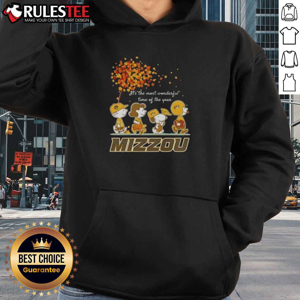 Awesome Peanuts It'S The Most Wonderful Time Of The Year Mizzou Tigers Hoodie Cozy Mizzou Tigers hoodie featuring 'It's The Most Wonderful Time Of The Year' with awesome peanuts design.