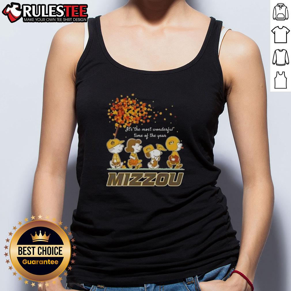 Awesome Peanuts It'S The Most Wonderful Time Of The Year Mizzou Tigers Tank Top Awesome Peanuts Mizzou Tigers tank top featuring festive design for the most wonderful time of the year.