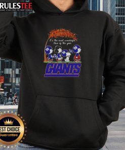 Awesome Peanuts New York Giants hoodie featuring festive design for the most wonderful time of the year.