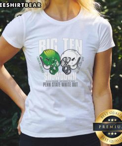 Women's Penn State Nittany Lions Dueling Oregon Ducks tee for 2025 Big Ten White Out game, stylish and comfortable.