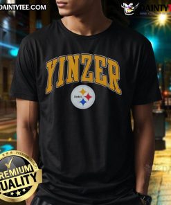 Awesome Pittsburgh Steelers Yinzer Logo T-Shirt featuring bold graphics and a comfortable fit for avid fans.