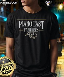 Alt Text: Awesome Plano East Crown Trio Panthers Gold Lines T-Shirt featuring bold design and vibrant gold accents.