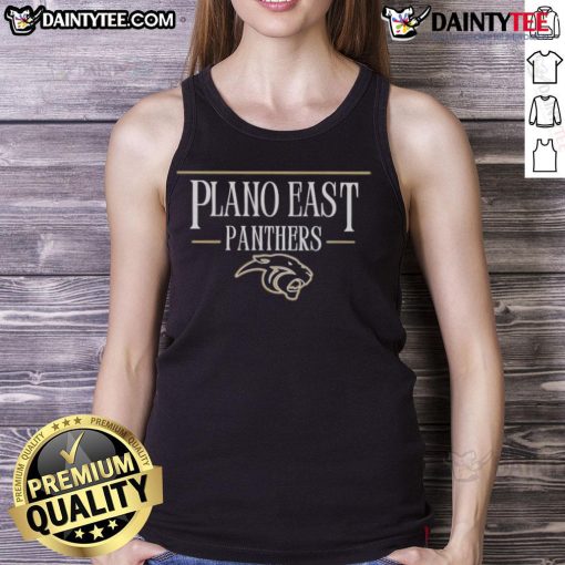 Awesome Plano East Crown Trio Panthers gold lines tank top for stylish sportswear enthusiasts.