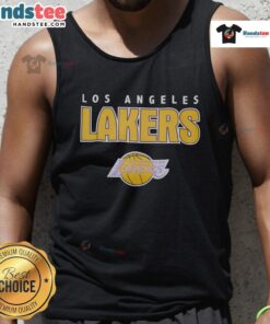 Awesome Premium Los Angeles Lakers Throwback Tank Top featuring classic team colors and logo, perfect for fans.
