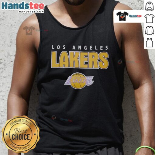Awesome Premium Los Angeles Lakers Throwback Tank Top featuring classic team colors and logo, perfect for fans.