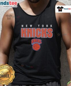 Awesome Premium New York Knicks Throwback Tank Top featuring classic team colors and logo, perfect for fans.