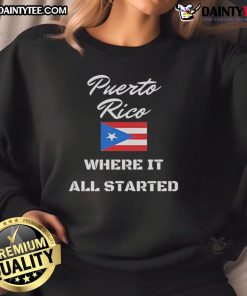 Awesome Puerto Rico sweatshirt featuring the flag design, celebrating Puerto Rico's rich culture and heritage.