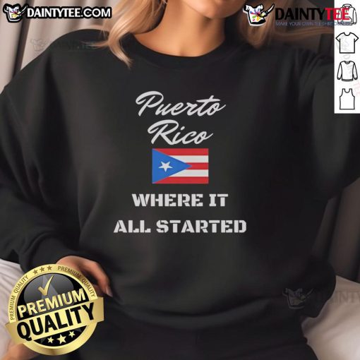 Awesome Puerto Rico sweatshirt featuring the flag design, celebrating Puerto Rico's rich culture and heritage.