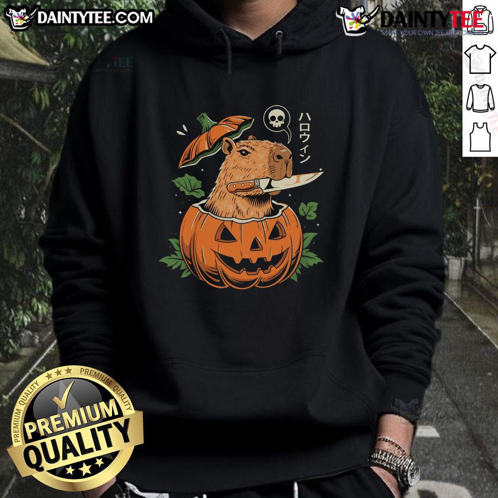 Awesome Pumpkin Capybara Slayer Hoodie Alt Text: Stylish Awesome Pumpkin Capybara Slayer Hoodie featuring a vibrant capybara graphic and autumn-themed design.