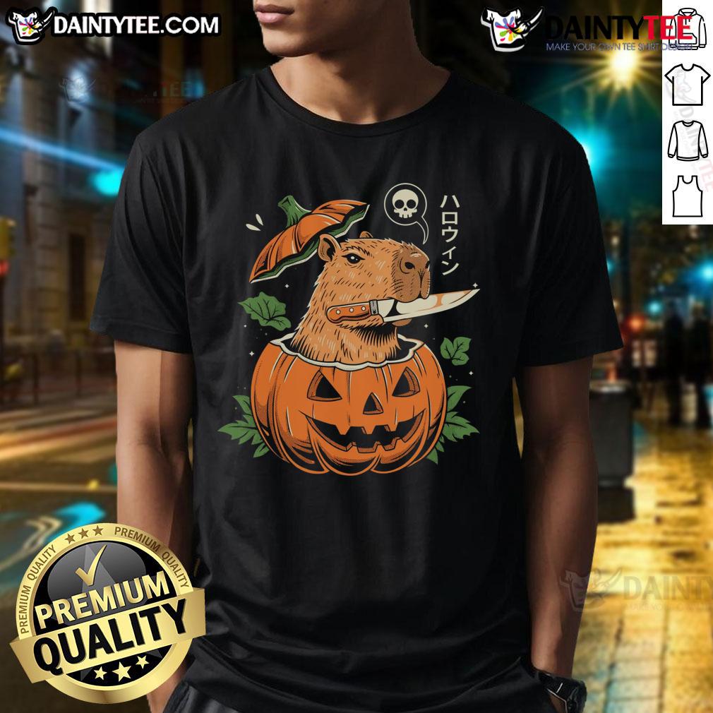 Awesome Pumpkin Capybara Slayer T Shirt Awesome Pumpkin Capybara Slayer T-Shirt featuring a playful capybara and vibrant pumpkin design for animal lovers.