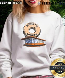 Awesome Randy's Donut Shop sweatshirt featuring a colorful donut graphic and cozy design, perfect for donut lovers.