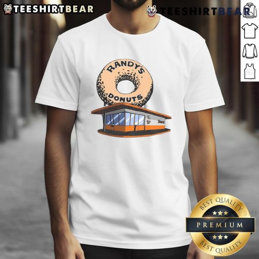 Awesome Randy's Donut Shop T-Shirt featuring colorful donut graphics and fun typography, perfect for donut lovers.
