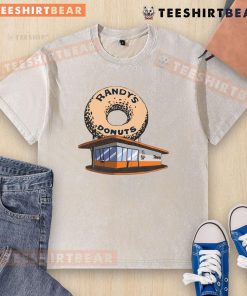 Awesome Randy's Donut Shop washed t-shirt featuring a colorful donut graphic, perfect for casual wear and donut lovers.
