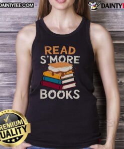 Awesome Read S'more Books tank top featuring a playful design for book lovers, perfect for summer reading adventures.